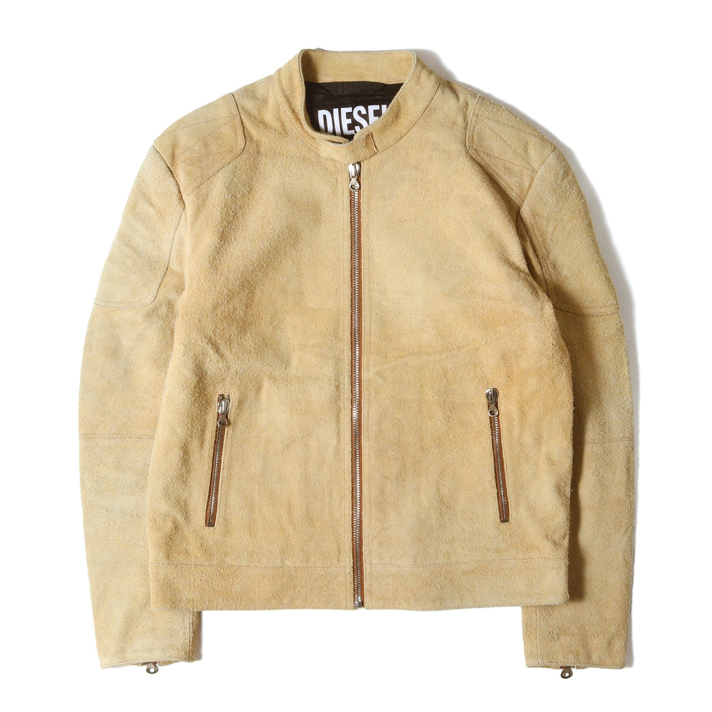 ヴィンテージカスタム スウェードレザー フルジップ バイカージャケット (L-INK GIACCA)