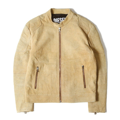 ヴィンテージカスタム スウェードレザー フルジップ バイカージャケット (L-INK GIACCA)