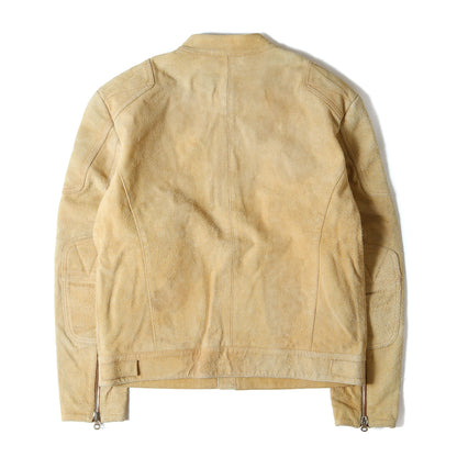 ヴィンテージカスタム スウェードレザー フルジップ バイカージャケット (L-INK GIACCA)