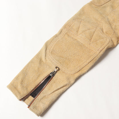 ヴィンテージカスタム スウェードレザー フルジップ バイカージャケット (L-INK GIACCA)