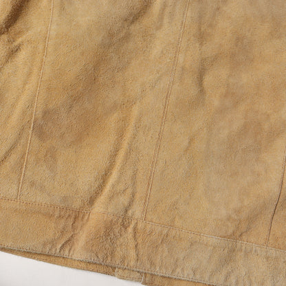 ヴィンテージカスタム スウェードレザー フルジップ バイカージャケット (L-INK GIACCA)