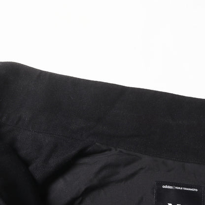 24AW スタンドカラー 比翼ボタン ロング フランネルシャツ (FLANNEL SHIRT)