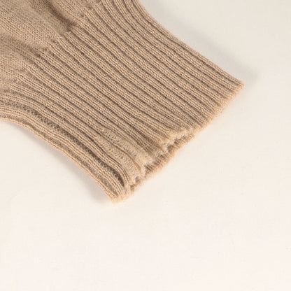 HARRIS TWEED別注 バックツイードパッチ クルーネック ハイゲージ ウール ニット S29HA0293