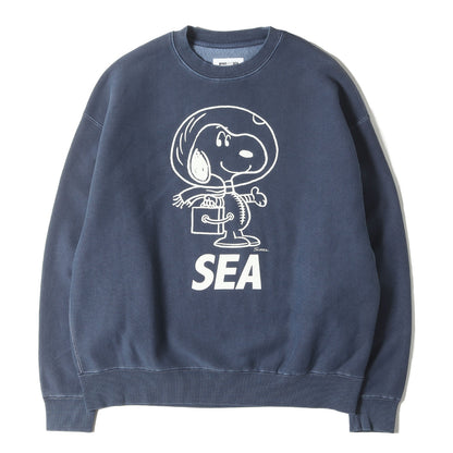 25AW ×SMOOTHY / PEANUTS ピグメント加工 スヌーピー クルーネック スウェット (SMOOTHY×WDS Snoopy Pigment Crewneck Sweatshirt)