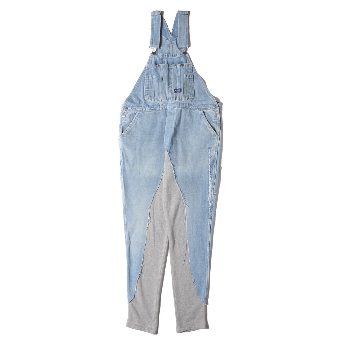 [80s BIG SMITH使用] ヴィンテージ カスタム デニム オーバーオール (Sample Hybrid Denim Overall 50/50 Fragment)