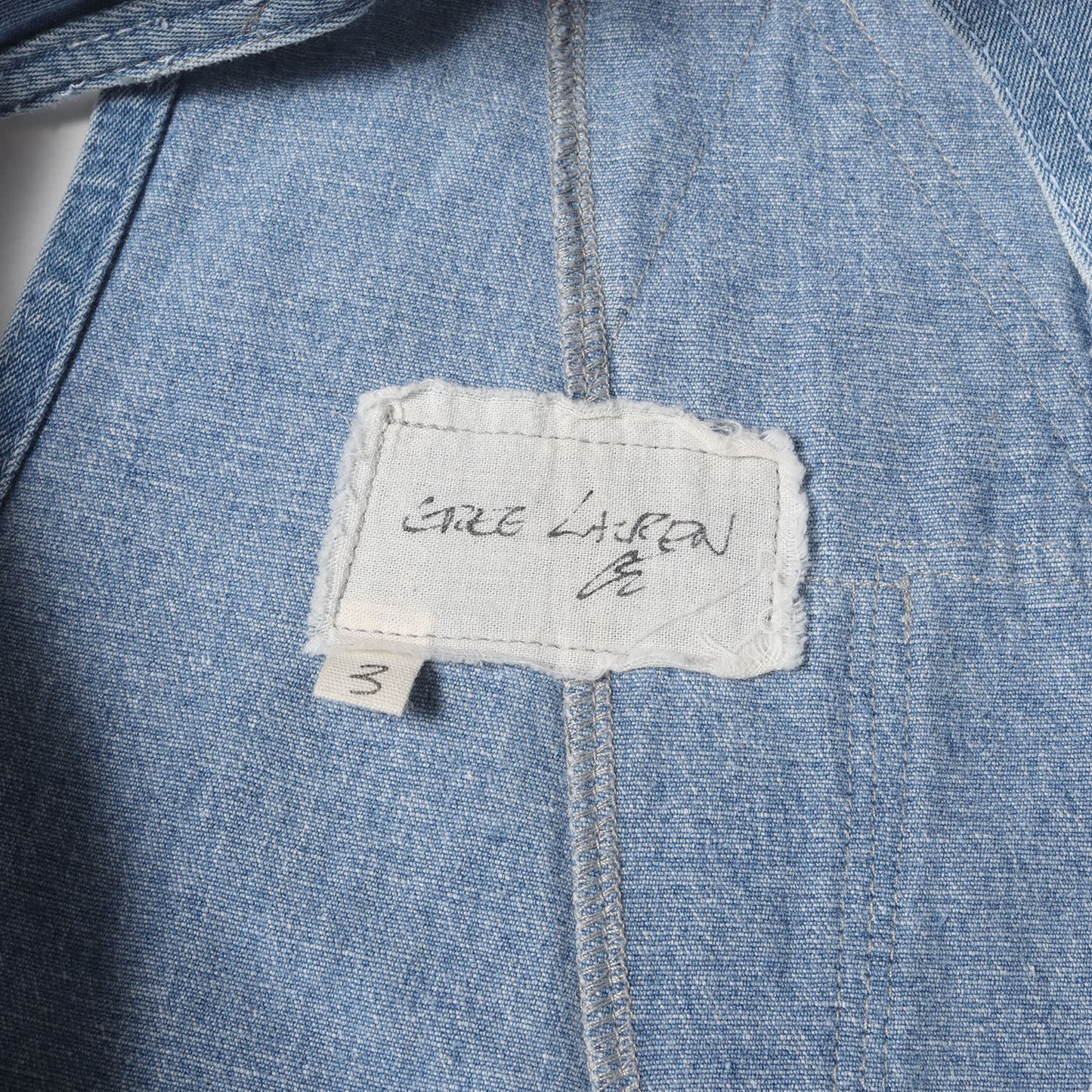 [80s BIG SMITH使用] ヴィンテージ カスタム デニム オーバーオール (Sample Hybrid Denim Overall 50/50 Fragment)