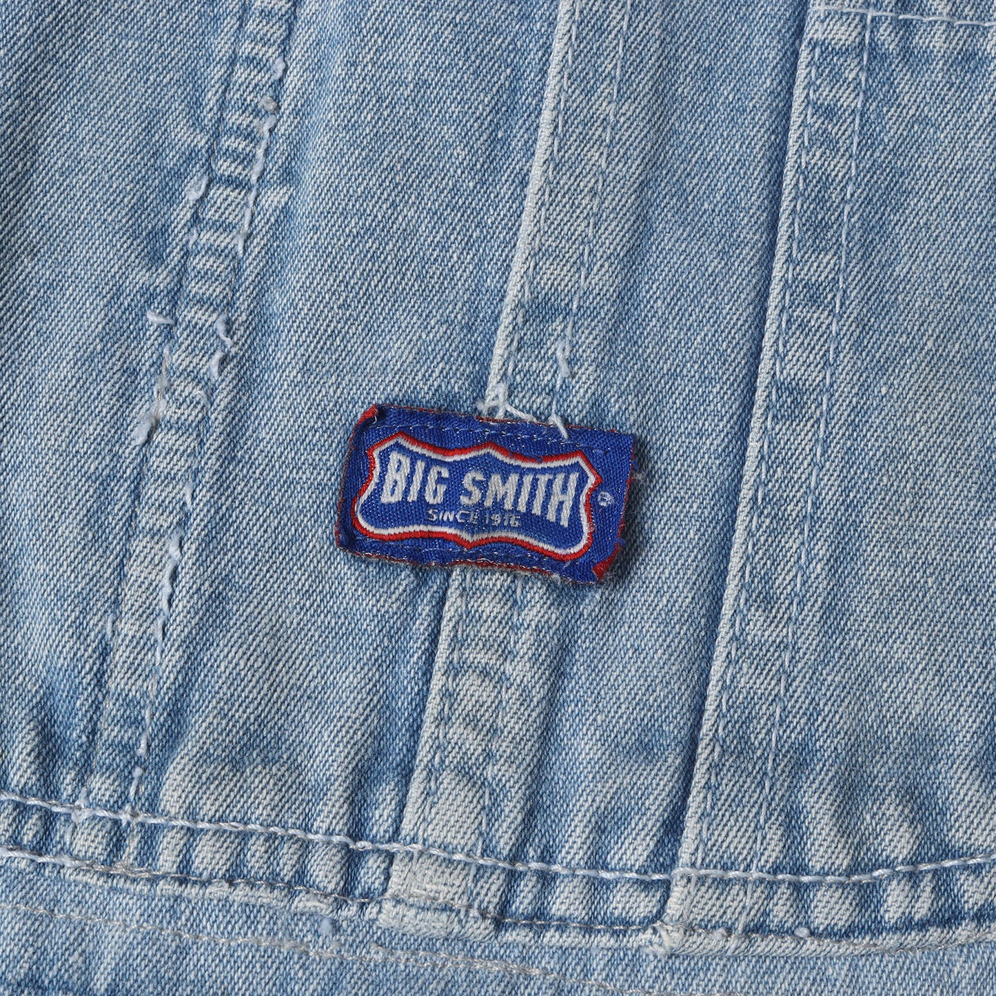 [80s BIG SMITH使用] ヴィンテージ カスタム デニム オーバーオール (Sample Hybrid Denim Overall 50/50 Fragment)