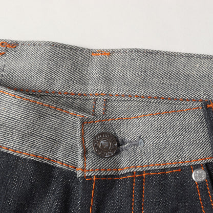 [234本限定 イチローモデル] 00s 赤耳付き グレー リジッド デニムパンツ (ICHIRO SUZUKI Model III)