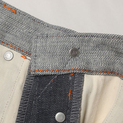 [234本限定 イチローモデル] 00s 赤耳付き グレー リジッド デニムパンツ (ICHIRO SUZUKI Model III)