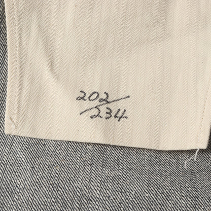 [234本限定 イチローモデル] 00s 赤耳付き グレー リジッド デニムパンツ (ICHIRO SUZUKI Model III)