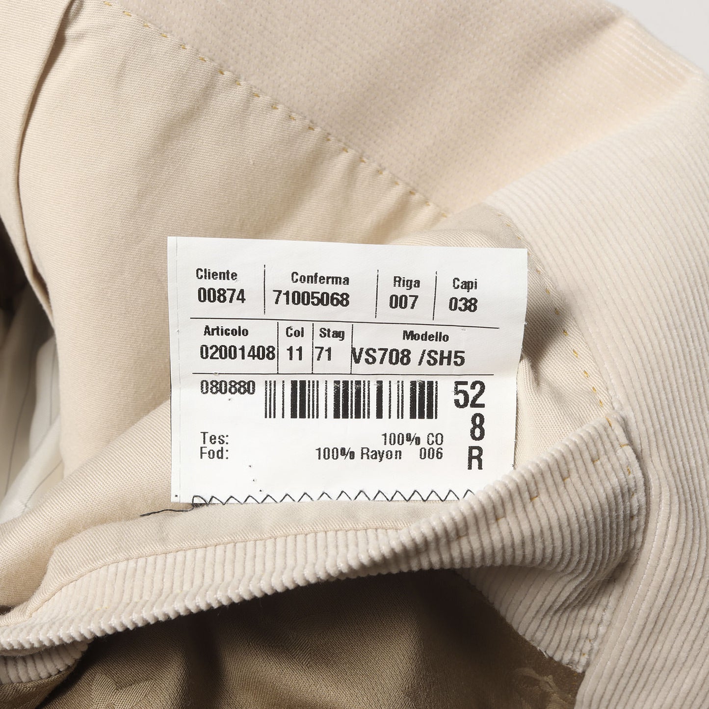 08AW コーデュロイ 2B ノッチドラペル テーラードジャケット (RM082M MNJA 10CCK)