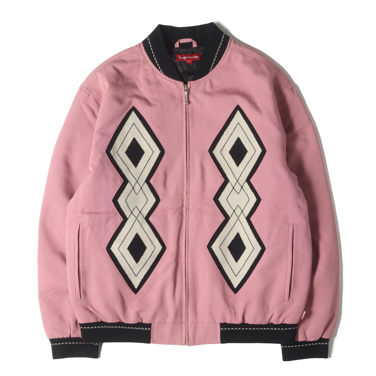18AW ダイヤモンド柄 レーヨン フルジップ ボンバージャケット (Diamond Rayon Bomber)