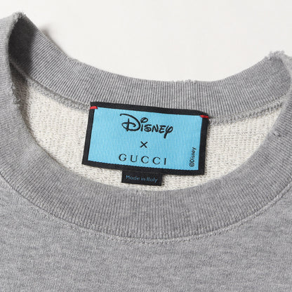 ×Disney ダメージ加工 ドナルド・ダック プリント クルーネック スウェット