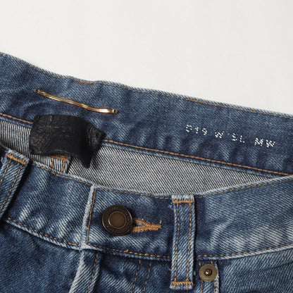 ウォッシュ加工 スリム テーパード デニムパンツ 2019年製