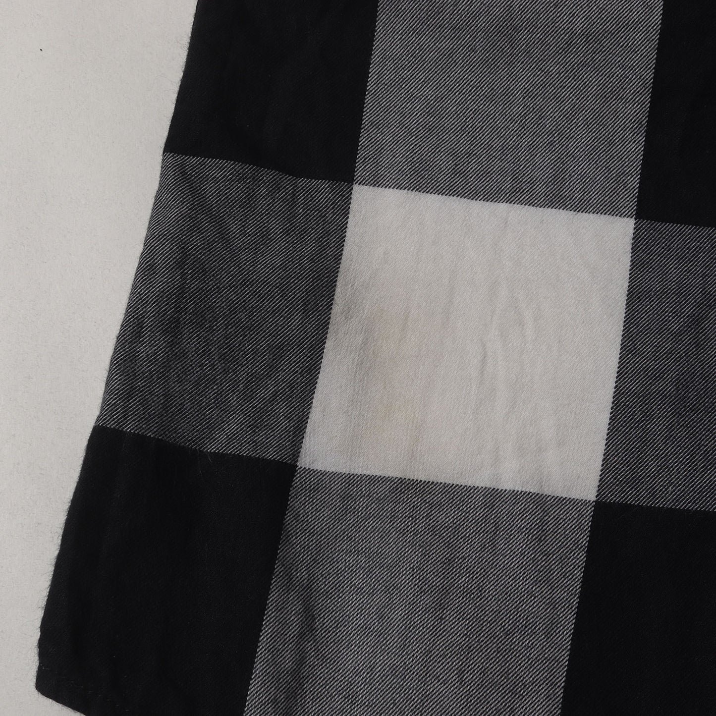 別襟付き バッファローチェック コットン ボタンシャツ