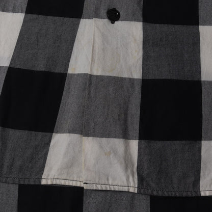 別襟付き バッファローチェック コットン ボタンシャツ