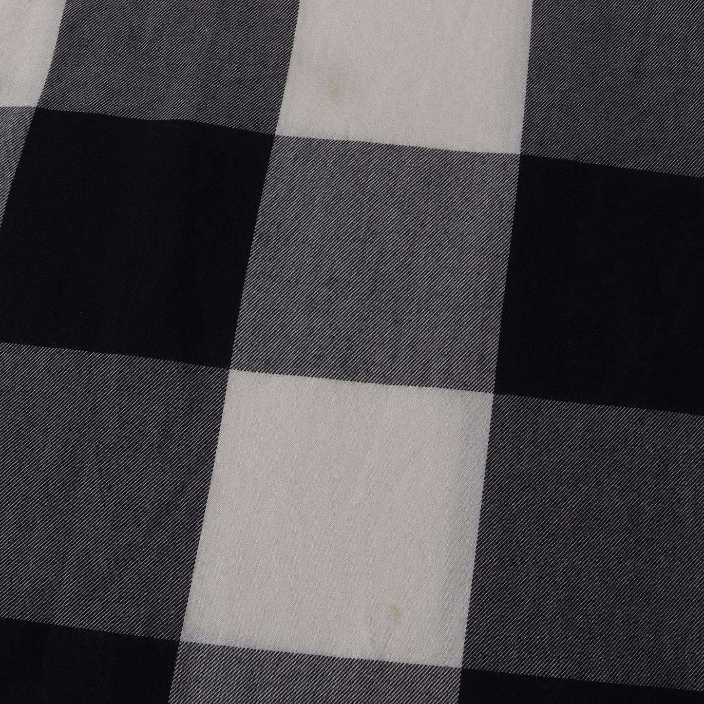 別襟付き バッファローチェック コットン ボタンシャツ