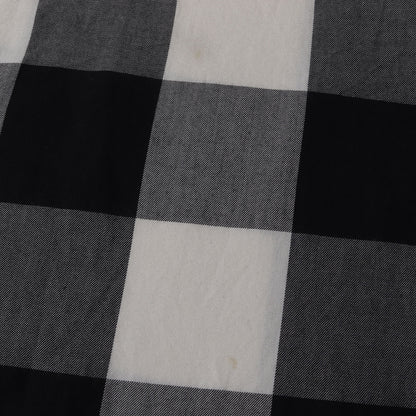 別襟付き バッファローチェック コットン ボタンシャツ