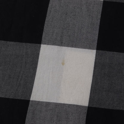 別襟付き バッファローチェック コットン ボタンシャツ