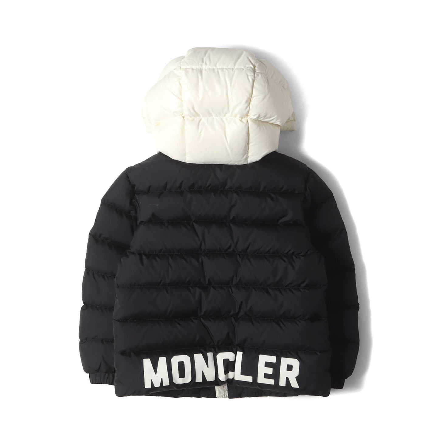 [キッズサイズ] ツートーン ナイロン フーデッド ダウンジャケット (LOURMARIN)