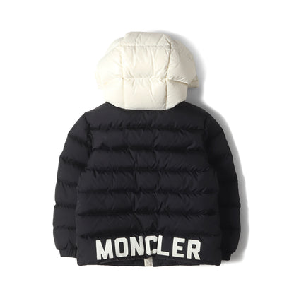 [キッズサイズ] ツートーン ナイロン フーデッド ダウンジャケット (LOURMARIN)