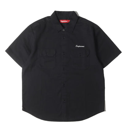 25SS ラインストーン ピンナップガール 半袖 ワークシャツ (Rhinestone pin Up S/S Work shirt)