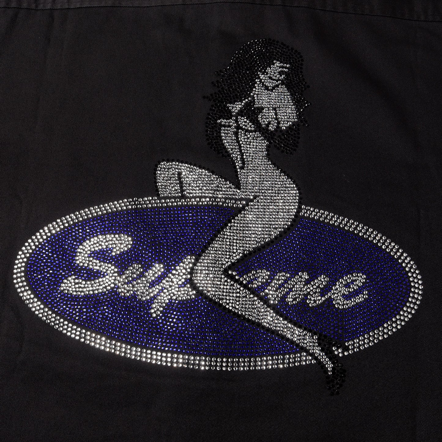 25SS ラインストーン ピンナップガール 半袖 ワークシャツ (Rhinestone pin Up S/S Work shirt)