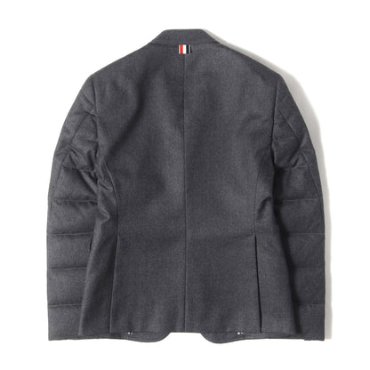 グログランテープ付き ダウンスリーブ ウール 3B テーラードジャケット