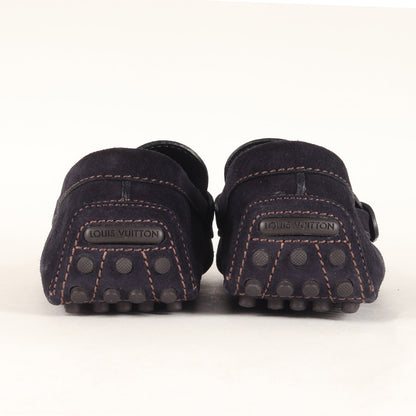 ロゴ刻印 スウェード ドライビング シューズ イタリア製