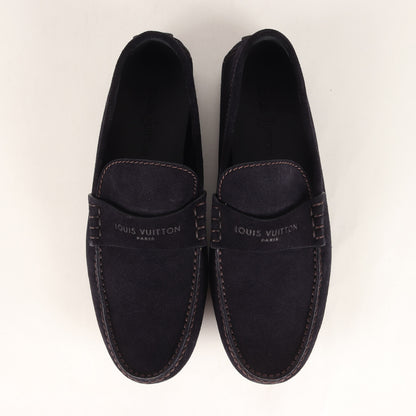 ロゴ刻印 スウェード ドライビング シューズ イタリア製