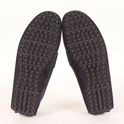 ロゴ刻印 スウェード ドライビング シューズ イタリア製