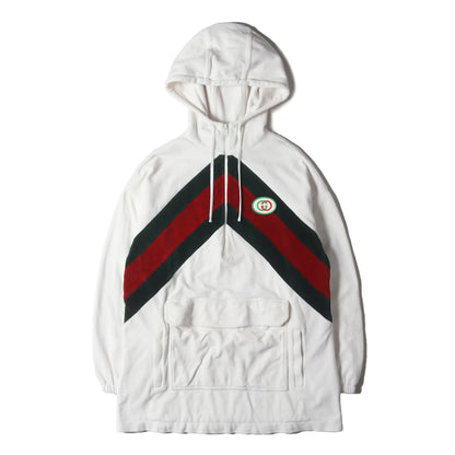 [近年モデル] ウェブ ストライプ ベロア ハーフジップ ドレス パーカー (COTTON CHENILLE DRESS)