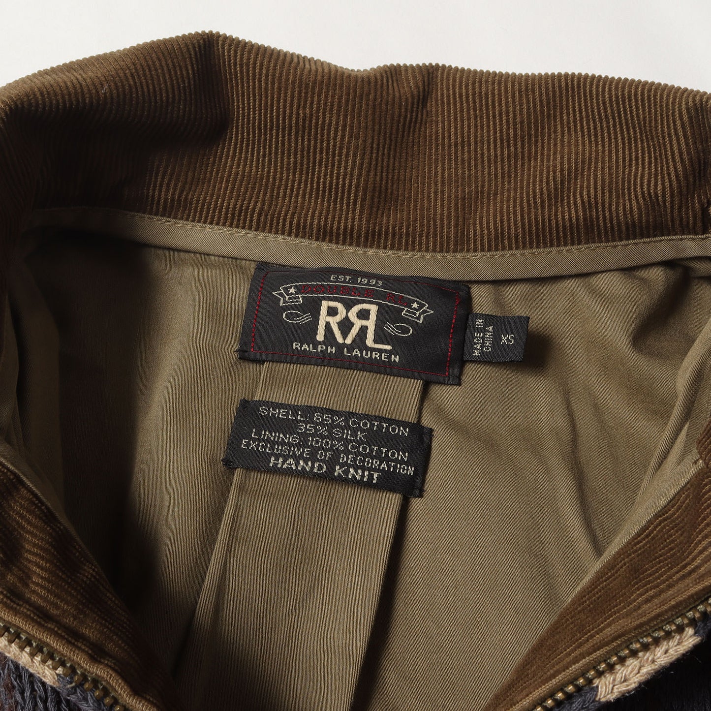 ネイティブ柄 ハンドニット フルジップ ワークジャケット (NATIVE HAND KNIT JACKET)