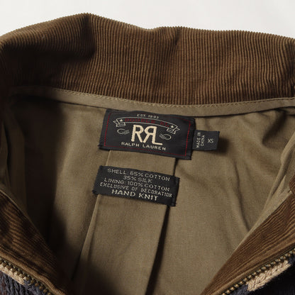 ネイティブ柄 ハンドニット フルジップ ワークジャケット (NATIVE HAND KNIT JACKET)