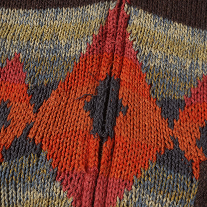 ネイティブ柄 ハンドニット フルジップ ワークジャケット (NATIVE HAND KNIT JACKET)