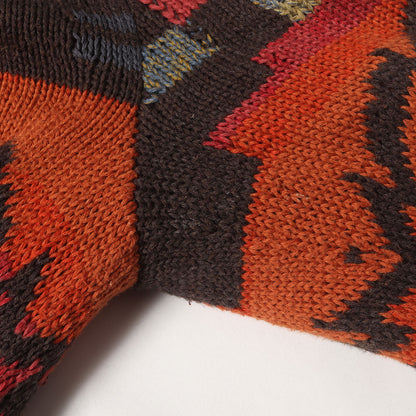 ネイティブ柄 ハンドニット フルジップ ワークジャケット (NATIVE HAND KNIT JACKET)