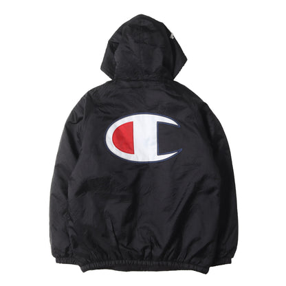 17AW ×Champion ボア裏地 フードロゴパッチ フーデッド フルジップ ナイロンジャケット (Sherpa Lined Hooded Jacket)