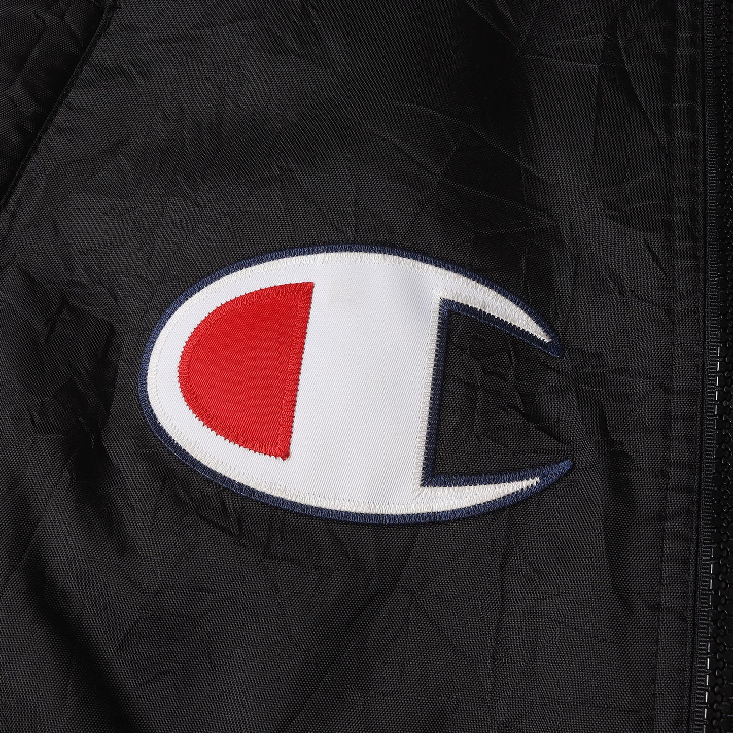 17AW ×Champion ボア裏地 フードロゴパッチ フーデッド フルジップ ナイロンジャケット (Sherpa Lined Hooded Jacket)