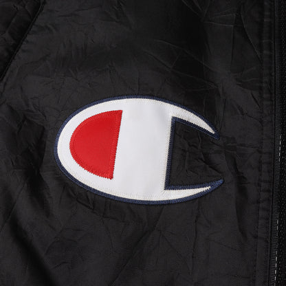 17AW ×Champion ボア裏地 フードロゴパッチ フーデッド フルジップ ナイロンジャケット (Sherpa Lined Hooded Jacket)