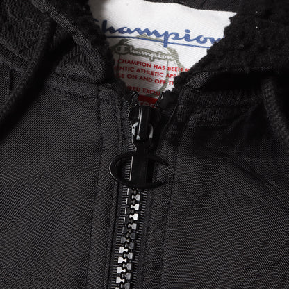 17AW ×Champion ボア裏地 フードロゴパッチ フーデッド フルジップ ナイロンジャケット (Sherpa Lined Hooded Jacket)