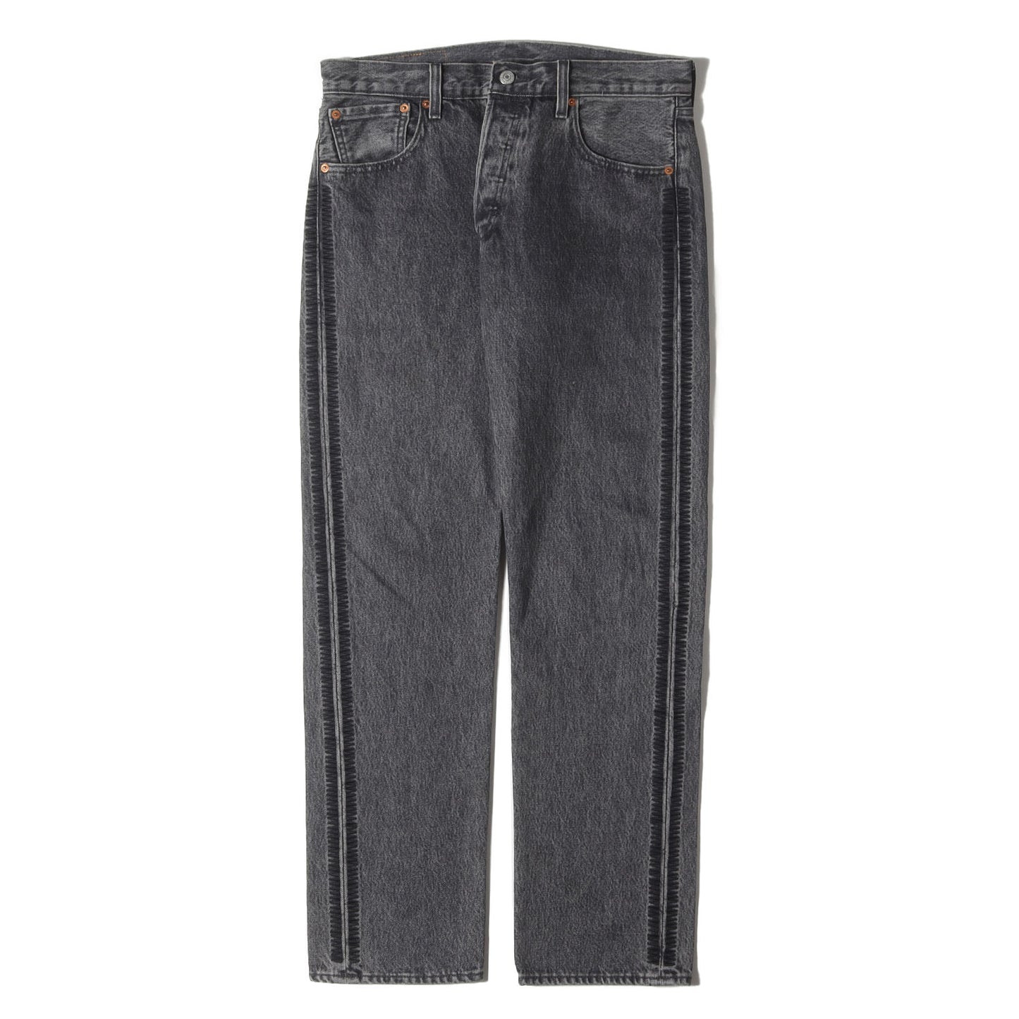 [35周年記念モデル] 25SS ×Levi’s トライアングル刺繍 501 Big E ブラック デニムパンツ