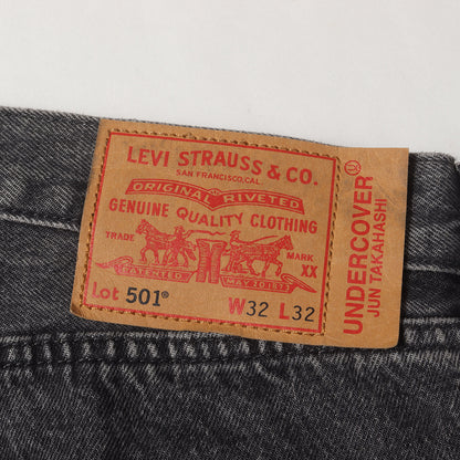 [35周年記念モデル] 25SS ×Levi’s トライアングル刺繍 501 Big E ブラック デニムパンツ