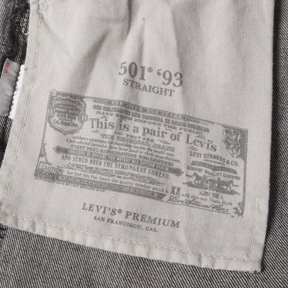 [35周年記念モデル] 25SS ×Levi’s トライアングル刺繍 501 Big E ブラック デニムパンツ