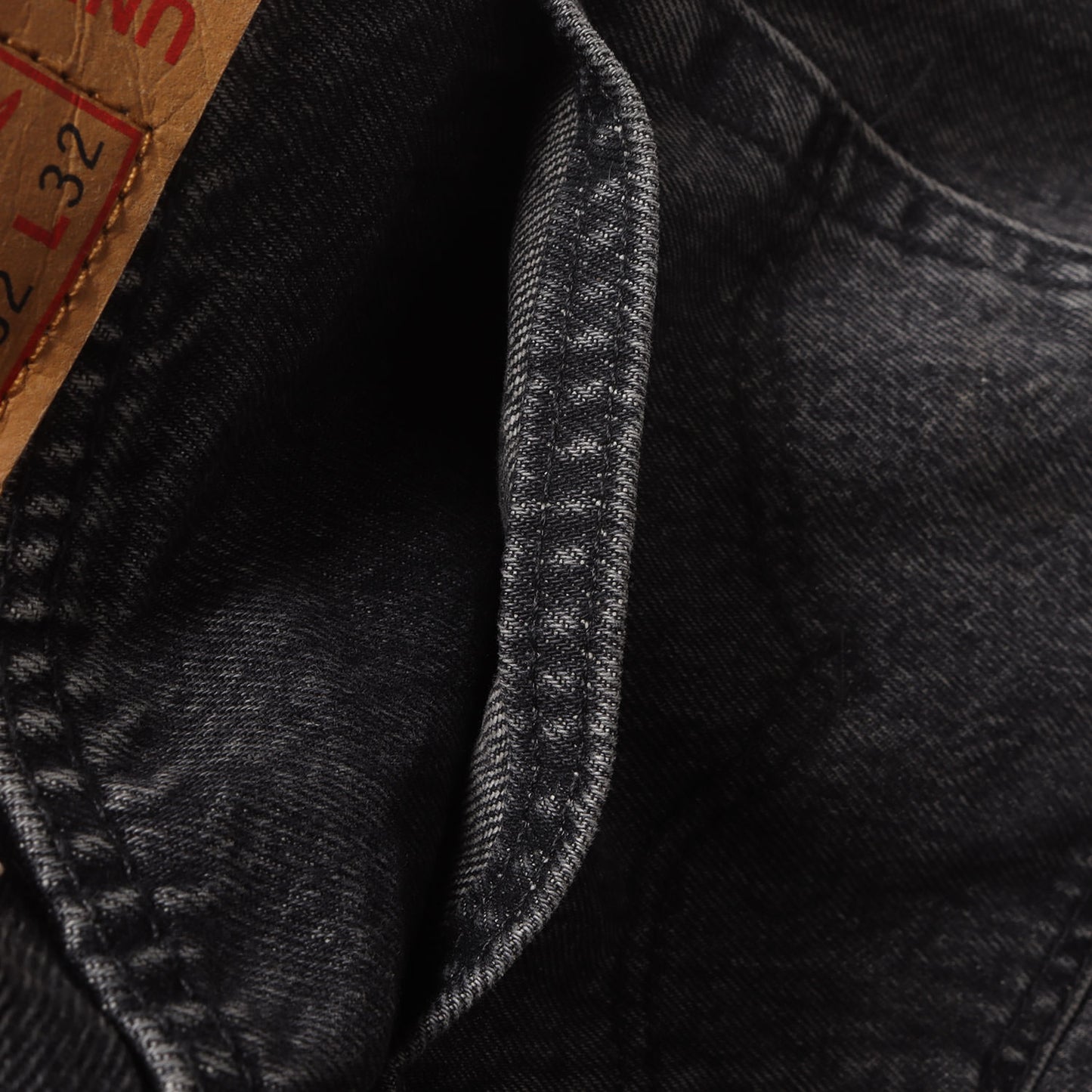 [35周年記念モデル] 25SS ×Levi’s トライアングル刺繍 501 Big E ブラック デニムパンツ