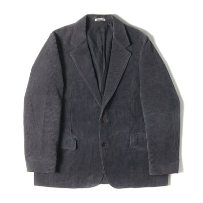 ウォッシュ加工 ノッチドラペル コーデュロイ 2B テーラードジャケット (WASHED CORDUROY JACKET)