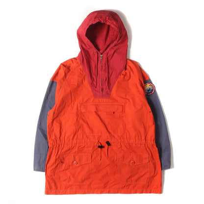 90s 袖ワッペン付き ハーフジップ コットン アノラック ジャケット