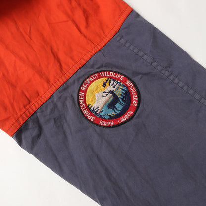 90s 袖ワッペン付き ハーフジップ コットン アノラック ジャケット