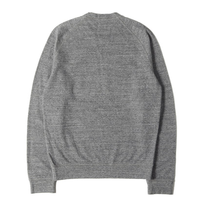 カレッジロゴ 前V クルーネック ライトオンス スウェット