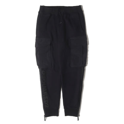 [近年モデル] サイドジップ ラバーワッペン スウェット カーゴ ジョガーパンツ