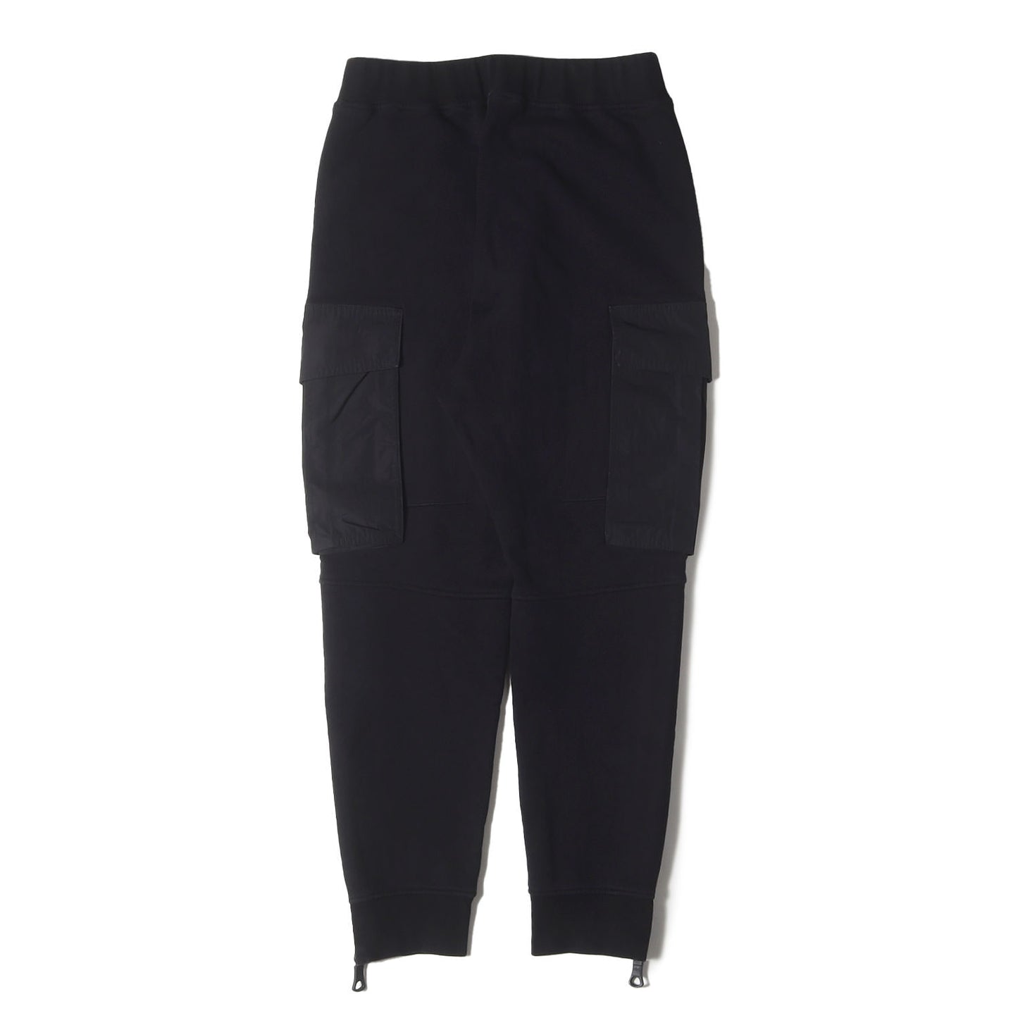 [近年モデル] サイドジップ ラバーワッペン スウェット カーゴ ジョガーパンツ